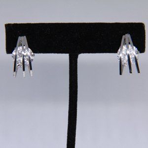 Silver and Rhinestone Studs
